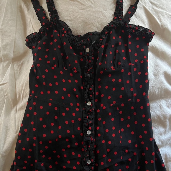 Realisation Par Juliet Red and Black Polka Dot Dress - Picture 5 of 5